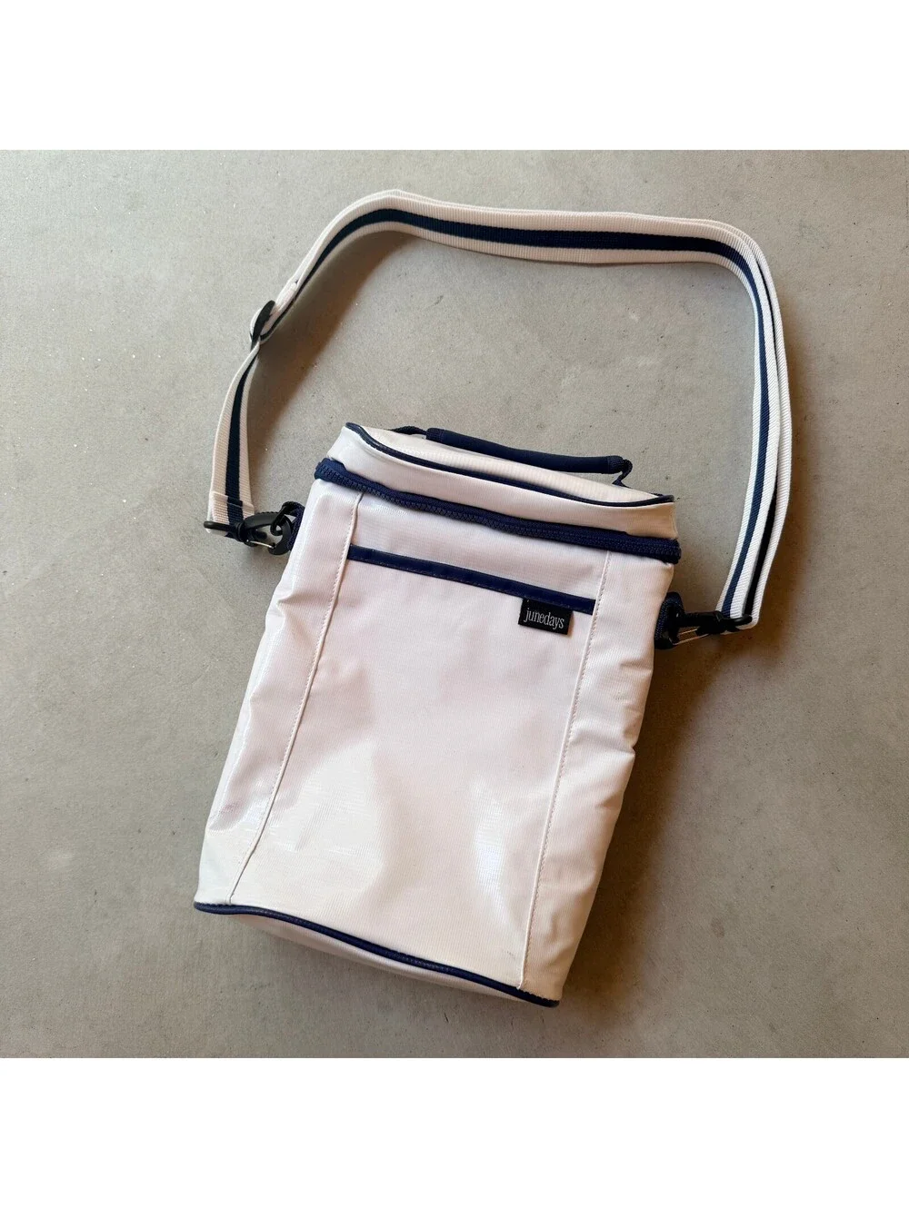 Crossbody INSULATED 2 Bottle WINE COOLER Beach Picnic Retro Wine Bag